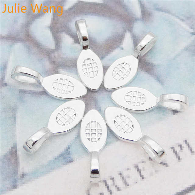 10 sztuk srebrnych charmsów Tag Julie Wang do tworzenia biżuterii (bransoletka, naszyjnik) - Wianko - 1