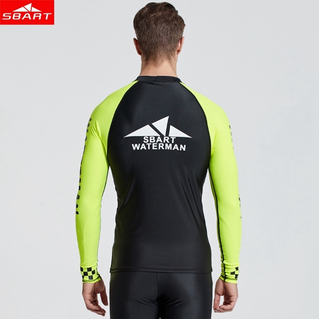 Męska koszulka doskonała na pływanie, nurkowanie i surfing z filtrem UV i długimi rękawami - SBART - Wianko - 14