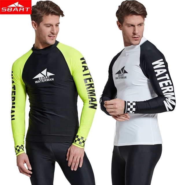 Męska koszulka doskonała na pływanie, nurkowanie i surfing z filtrem UV i długimi rękawami - SBART - Wianko - 12