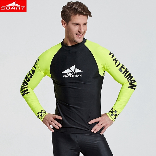 Męska koszulka doskonała na pływanie, nurkowanie i surfing z filtrem UV i długimi rękawami - SBART - Wianko - 13