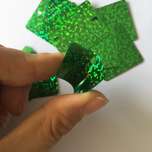 500g Cekiny Handmade w kolorze holograficznym: zielono-czerwono-złoto-kawowy plac 28mm - Wianko - 18