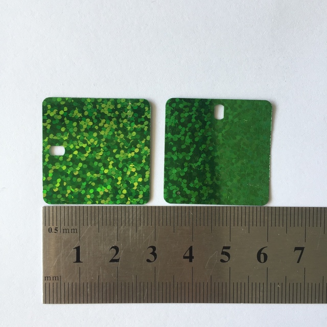 500g Cekiny Handmade w kolorze holograficznym: zielono-czerwono-złoto-kawowy plac 28mm - Wianko - 12