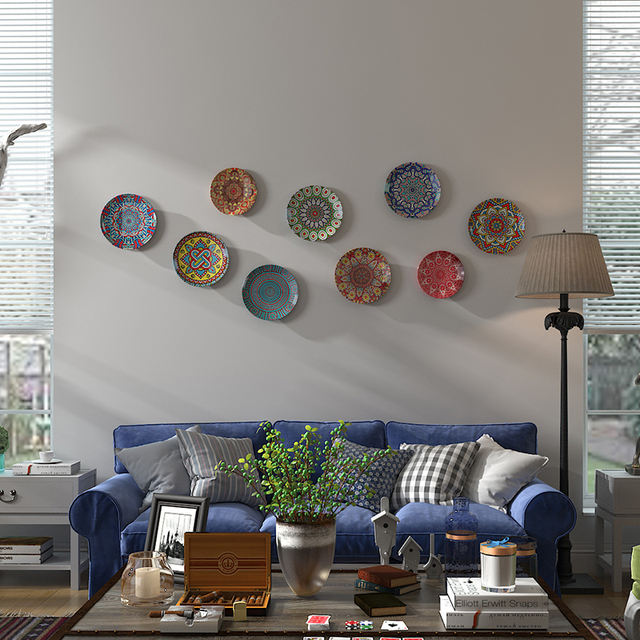 Ceramiczne talerze dekoracyjne - europejski design, amerykański styl, piękna dekoracja ściany - Wianko - 3