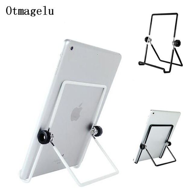 Przenośny składany metalowy stojak na Tablet z regulacją i funkcją telefonu - uniwersalny uchwyt na biurko do montażu na wzmacniaczu dla Tabletów i iPada 5-10'' - Wianko - 1