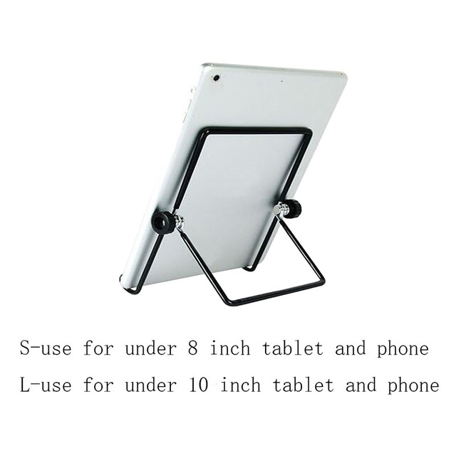 Przenośny składany metalowy stojak na Tablet z regulacją i funkcją telefonu - uniwersalny uchwyt na biurko do montażu na wzmacniaczu dla Tabletów i iPada 5-10'' - Wianko - 7