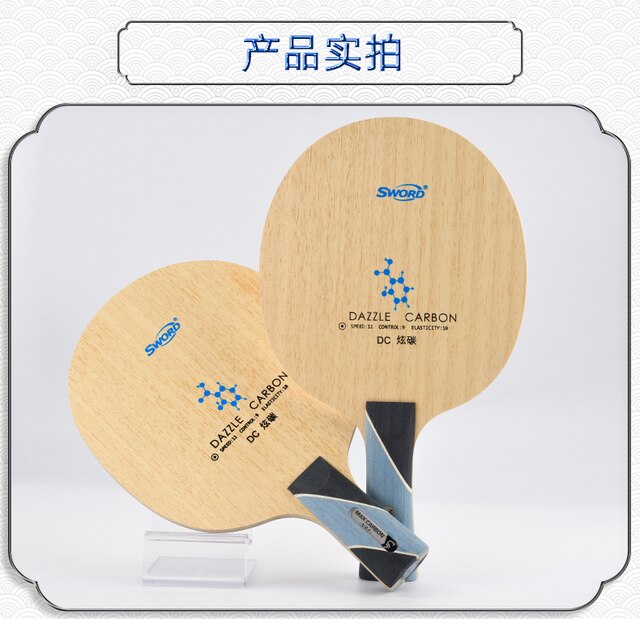 Rakietka do tenisa stołowego Miecz Dazzle Carbon 6wood 3 Carbon - ostrze z włókna węglowego - Wianko - 3
