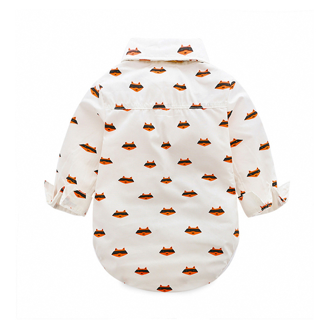 Zestaw ubrań dla niemowlęcia chłopca: koszula, kamizelka i spodnie w zwierzęce wzory, odzież formalna, Newborn Romper - Wianko - 5