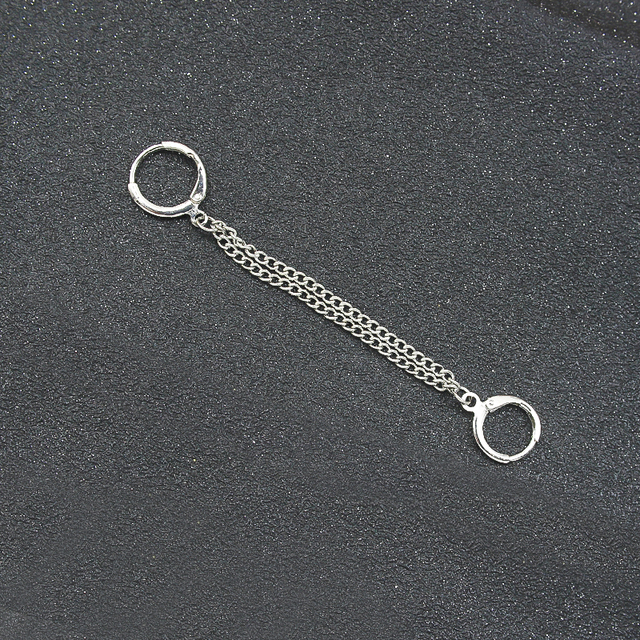 Długie kolczyki wiszące z dwoma otworami i tiasslem - retro styl hurtowni kolczyków metalowych dla kobiet - Wianko - 5