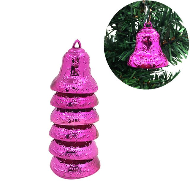 6 złotych świątecznych dzwonków bożonarodzeniowych - nowy rok 2022, dekoracje na choinkę, prezenty, wisiorki Рождество - Wianko - 12
