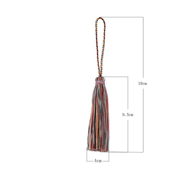 Ręcznie robiony wisiorek z bawełnianym pomponem i frędzlami - biżuteria DIY - Wianko - 14