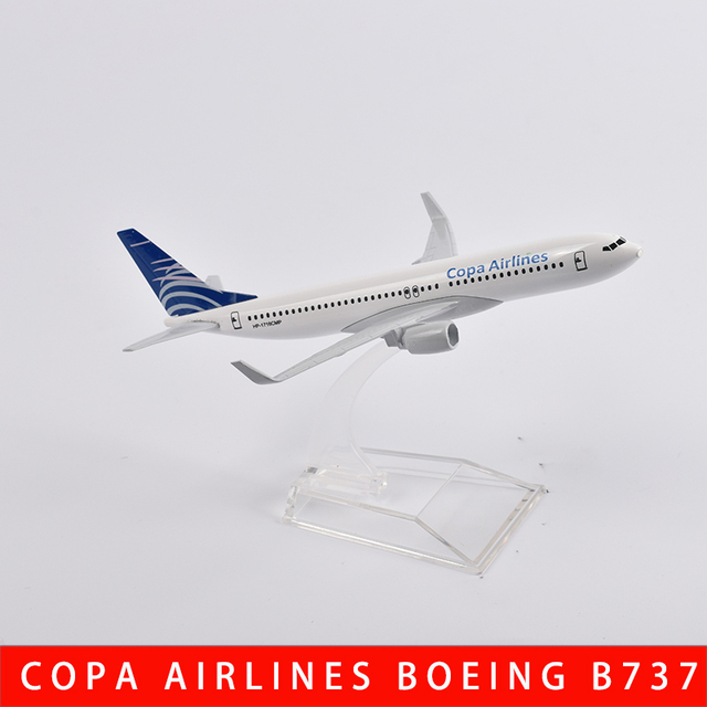 Model samolotu Boeing B737 Copa Airlines 16cm - odlewany metal, skala 1/400 - Wianko - 2