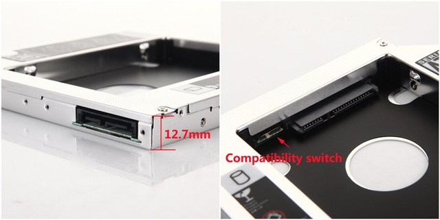 Uniwersalna aluminiowa obudowa na dysk twardy HDD/SSD do laptopów Acer V3-571, V3-731q, E1-731, E1-771 (SATA) - Wianko - 2