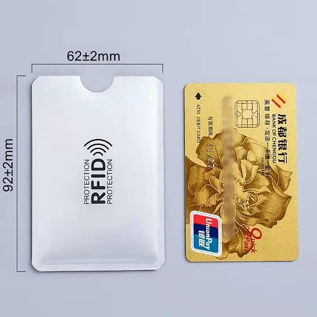 Etui zabezpieczające na karty kredytowe ze zabezpieczeniem przeciw kradzieży RFID - portfelowy pokrowiec aluminiowy - Wianko - 3
