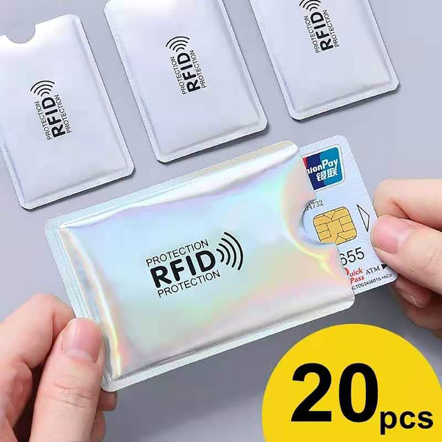 Etui zabezpieczające na karty kredytowe ze zabezpieczeniem przeciw kradzieży RFID - portfelowy pokrowiec aluminiowy - Wianko - 8