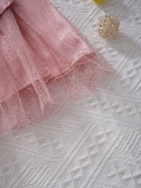 Koronkowa brokatowa sukienka dla noworodka - suknia balowa dla dziecka - duże kokardy - Princess Girl Dress - Wianko - 13