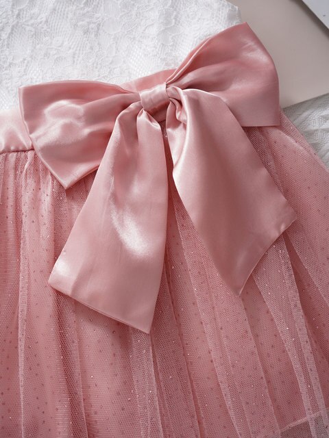 Koronkowa brokatowa sukienka dla noworodka - suknia balowa dla dziecka - duże kokardy - Princess Girl Dress - Wianko - 14