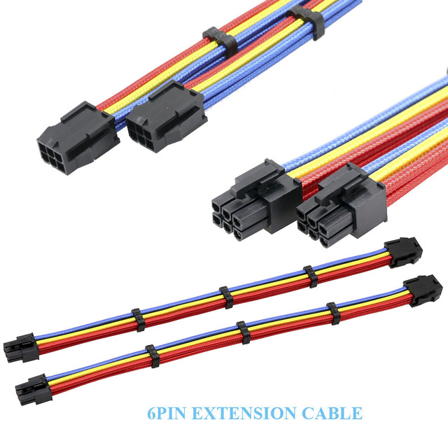 PC Rękawem Rozszerzenie Kabel Zasilający 18AWG ATX/EPS/8-pin PCI-E/PCI-E 6-pin - Wianko - 16