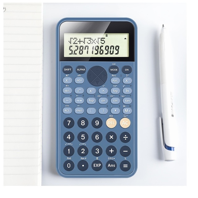 Kalkulator naukowy z dużym ekranem, 240 funkcjami, zasilaniem słonecznym i akumulatorowym, oraz obsługą ułamków hiperbolicznych - idealny dla studentów - Wianko - 3