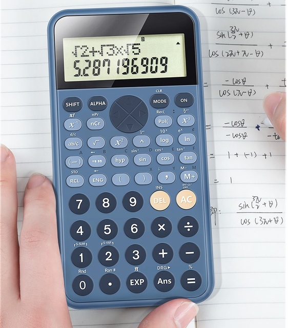 Kalkulator naukowy z dużym ekranem, 240 funkcjami, zasilaniem słonecznym i akumulatorowym, oraz obsługą ułamków hiperbolicznych - idealny dla studentów - Wianko - 17