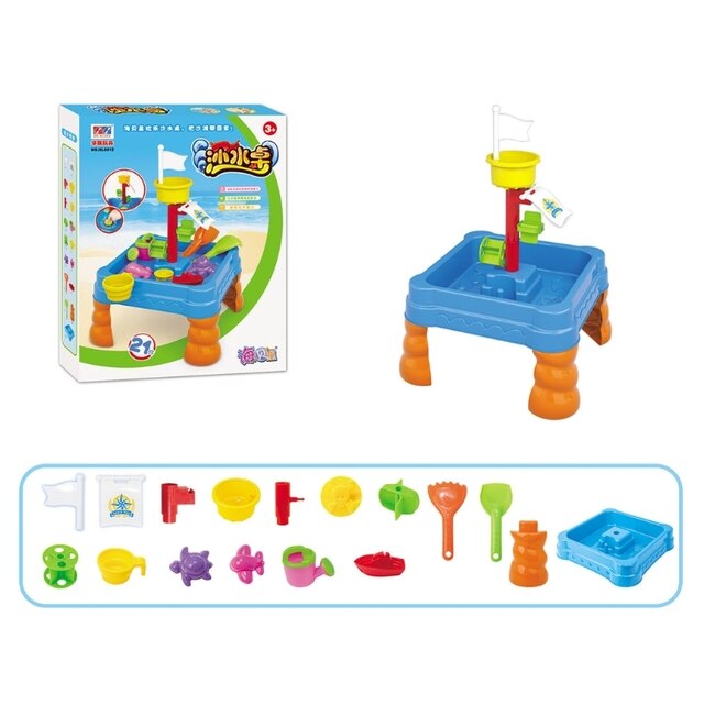 Zestaw do gry na plaży H055: interaktywny stół, maluchy piaskownica, zabawki - przechowywanie - Wianko - 8