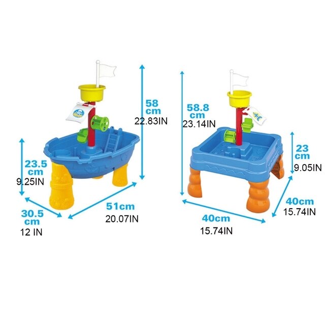 Zestaw do gry na plaży H055: interaktywny stół, maluchy piaskownica, zabawki - przechowywanie - Wianko - 2