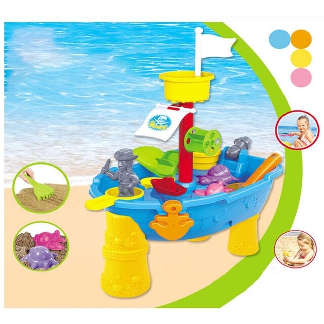 Zestaw do gry na plaży H055: interaktywny stół, maluchy piaskownica, zabawki - przechowywanie - Wianko - 3
