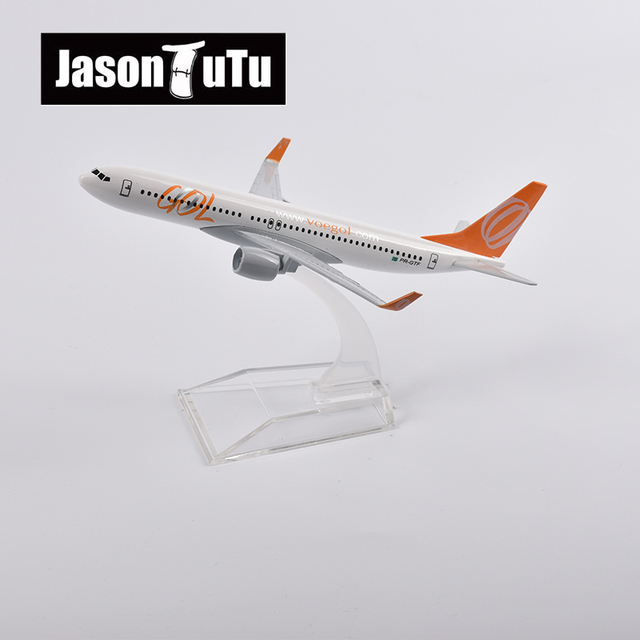 Model samolotu samolot odlewany Metal 1/400 skala JASON TUTU 16cm B737-800 GOL Airlines - Wianko - 1