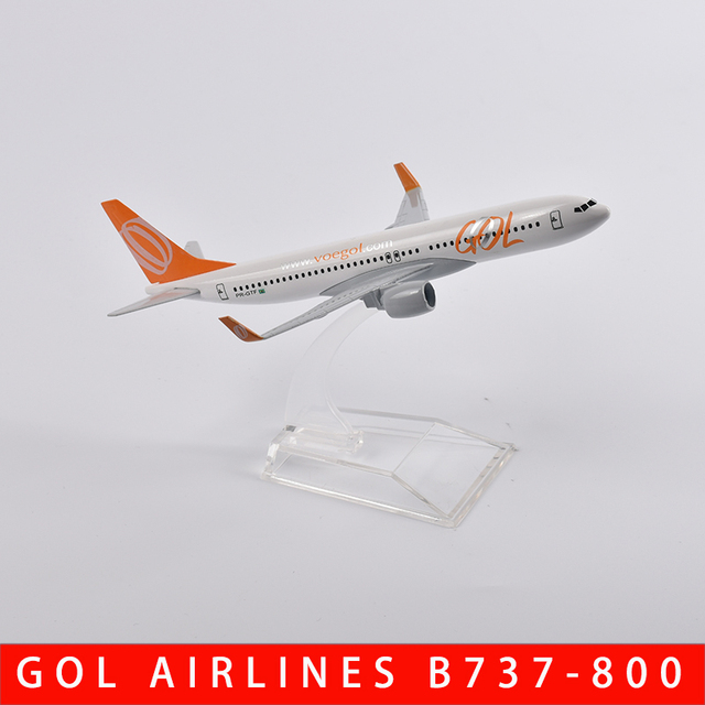 Model samolotu samolot odlewany Metal 1/400 skala JASON TUTU 16cm B737-800 GOL Airlines - Wianko - 2