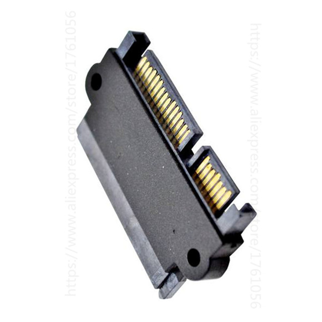Adapter konwertera komponentów do komputera SATA 22 Pin 7 + 15 Pin - męski wtyk do kobiecych jack wtyczek SATA 22 P 7 + 15 P - Wianko - 4