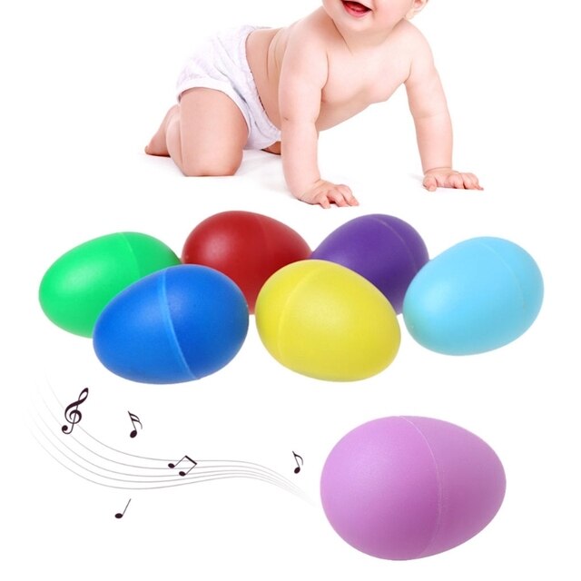Plastikowe piaskowe jaja perkusyjne instrumenty muzyczne wczesne zabawki edukacyjne dzieci U7EF - Wianko - 8