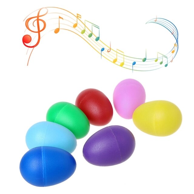 Plastikowe piaskowe jaja perkusyjne instrumenty muzyczne wczesne zabawki edukacyjne dzieci U7EF - Wianko - 7