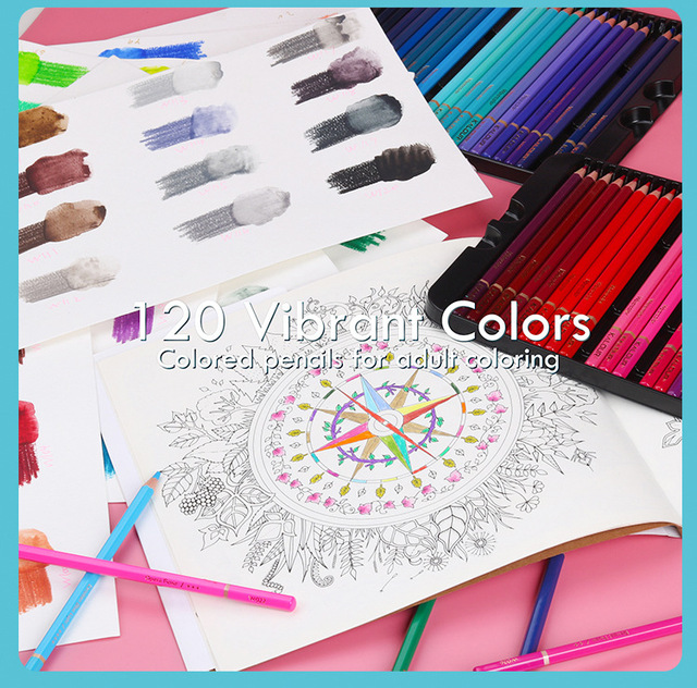 Profesjonalna kredka akwarelowa 120 kolorów w blaszanym pudełku - kredki rozpuszczalne w wodzie do rysowania i malowania - Wianko - 9