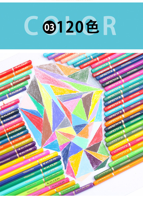 Profesjonalna kredka akwarelowa 120 kolorów w blaszanym pudełku - kredki rozpuszczalne w wodzie do rysowania i malowania - Wianko - 4