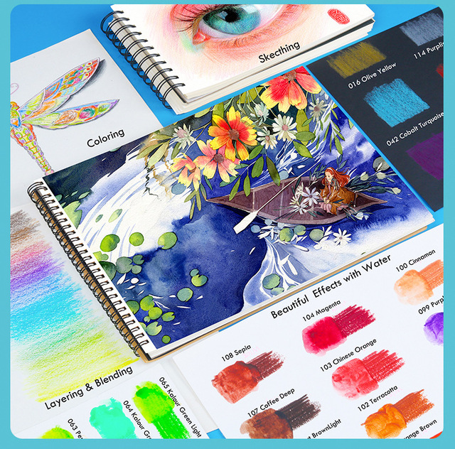 Profesjonalna kredka akwarelowa 120 kolorów w blaszanym pudełku - kredki rozpuszczalne w wodzie do rysowania i malowania - Wianko - 10