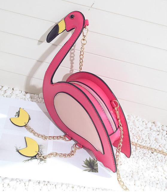 Słodka dziewczyna - Flamingowa torebka na ramię z uchwytem - Damska torba casual z PU skórą - Wianko - 8