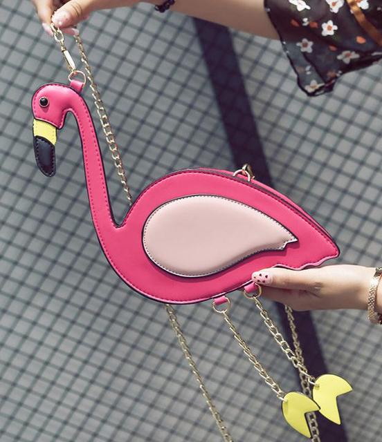 Słodka dziewczyna - Flamingowa torebka na ramię z uchwytem - Damska torba casual z PU skórą - Wianko - 5