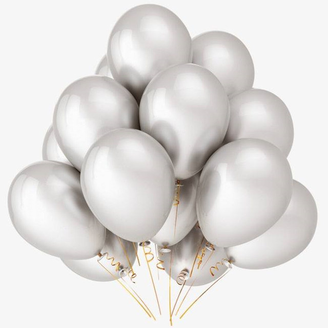 10/20/30 sztuk lateksowych balonów - złoto, srebro, czarny - dekoracje ślubne, imprezy, urodziny - Wianko - 7