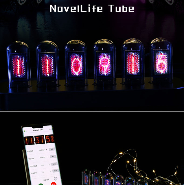 Luksusowy DIY Tube zegar Nixie IPS z RGB, cyfrowa tablica zegarów, elektroniczny zegar na biurko, 6-bitowy LCD, wyświetlanie czasu, zegarki ze zdjęciami - Wianko - 1