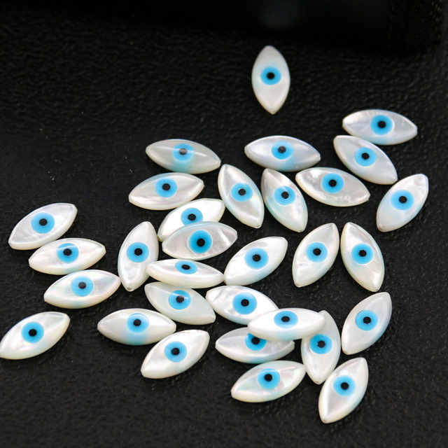Wisiorek Hamsa Fatima - 3 szt. niebieski, złe oko, matka perłowa, koraliki MOP, DIY biżuteria - Wianko - 15