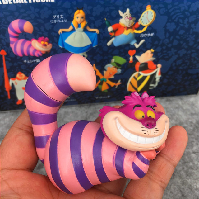Figurka akcji Disney Cartoon Alicja w Krainie Czarów PCV - Kot Cheshire - Model dla Dziewczyn, Zabawka Collect Jouet - Wianko - 1