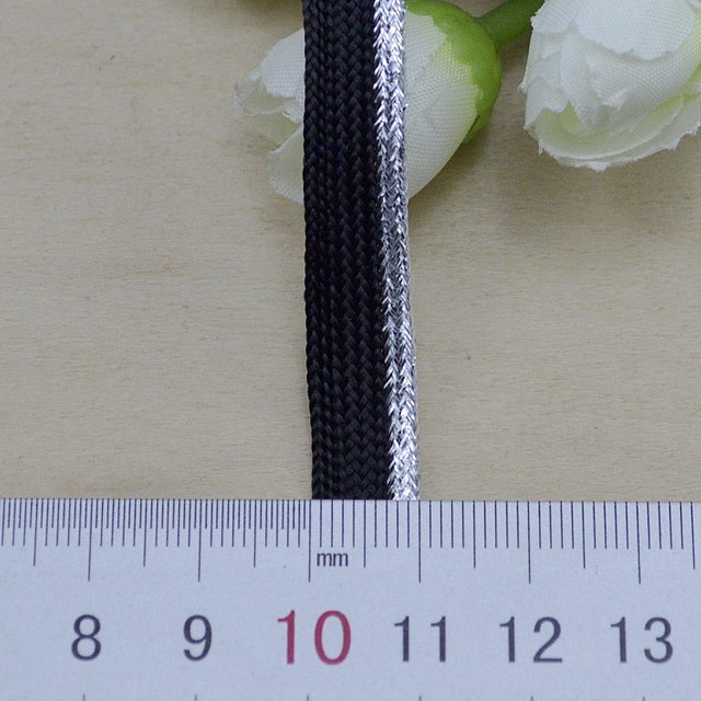 Biało-czarna koronkowa wykończona wargi przewód ombre o długości 5 metrów - Wianko - 4