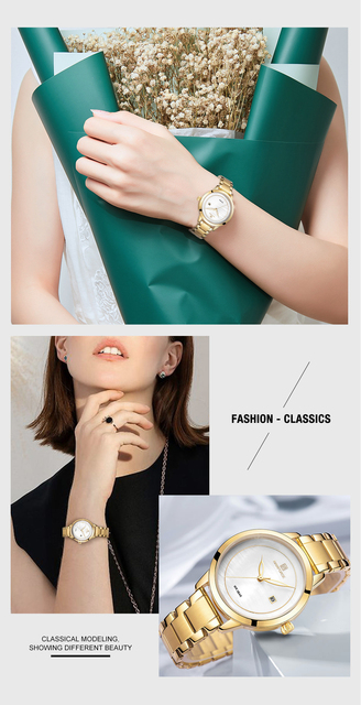 Luksusowy zegarek damski NAVIFORCE 2021 w kolorze różowego złota, wodoodporny, klasyczny design, modny akcent - Wianko - 15