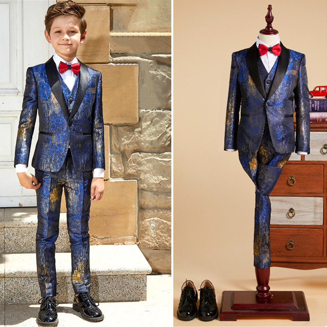 Dziecięcy garnitur weselny chłopcy w wysokiej jakości sukience dla oficjalnego, promowego lub imprezowego występu - Wianko - 26