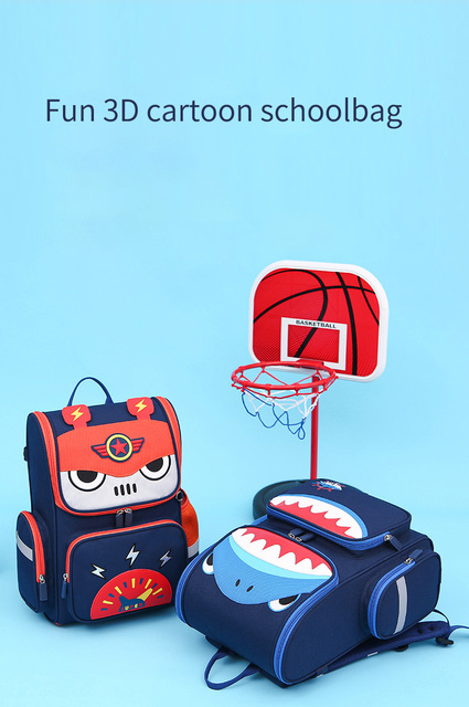 2021 Plecak szkolny 3D dla dzieci 4-12 lat wodoodporny, torba na ramię, dziewczęcy i chłopięcy tornister z książką - Wianko - 1