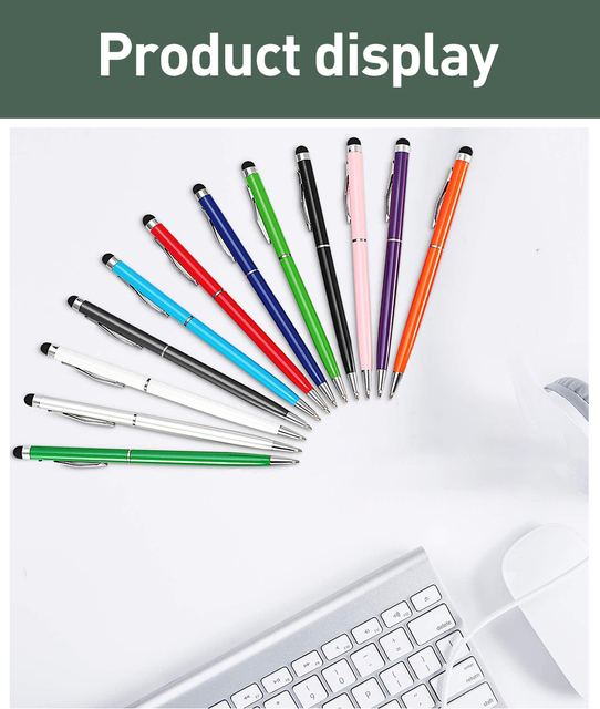 12 sztuk Uniwersalny Rysik 2 w 1 - Długopis Rysunek Tablet Pojemnościowy Ekran Dotykowy dla Apple iPad i Telefony Komórkowe - Trwały Ołówek - Wianko - 9