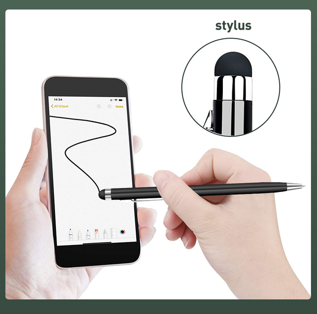 12 sztuk Uniwersalny Rysik 2 w 1 - Długopis Rysunek Tablet Pojemnościowy Ekran Dotykowy dla Apple iPad i Telefony Komórkowe - Trwały Ołówek - Wianko - 4