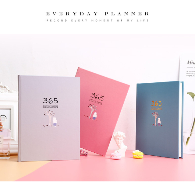 365 Planner - Planer Tygodniowy z Kolorowymi Ilustracjami na Wewnętrznych Stronach - Dziennik Biurowy i Szkolny - Wianko - 1
