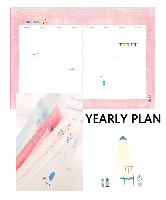365 Planner - Planer Tygodniowy z Kolorowymi Ilustracjami na Wewnętrznych Stronach - Dziennik Biurowy i Szkolny - Wianko - 5