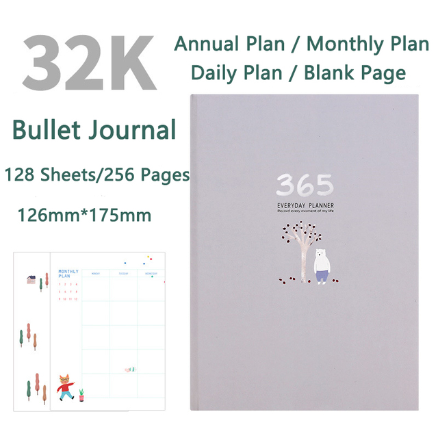 365 Planner - Planer Tygodniowy z Kolorowymi Ilustracjami na Wewnętrznych Stronach - Dziennik Biurowy i Szkolny - Wianko - 6