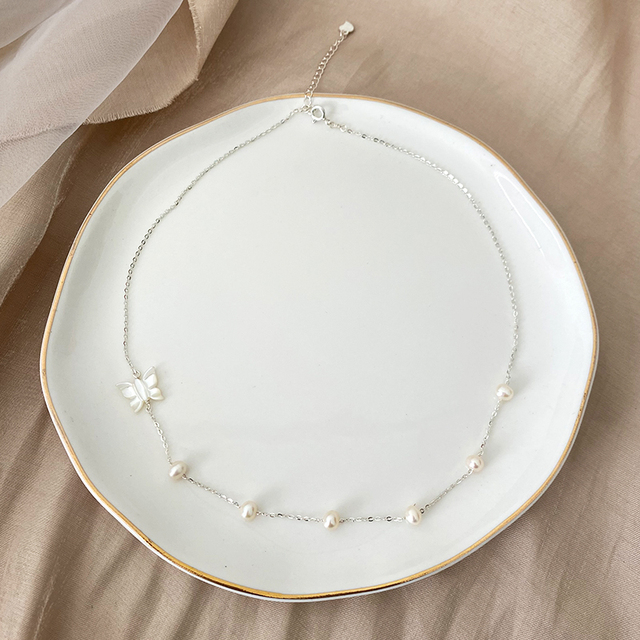 Naszyjnik damska biżuteria ASHIQI z prawdziwą naturalną perłą słodkowodną, srebro próby 925, 2021 Trend - Wianko - 3